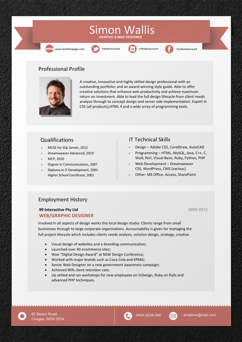 resume template 1